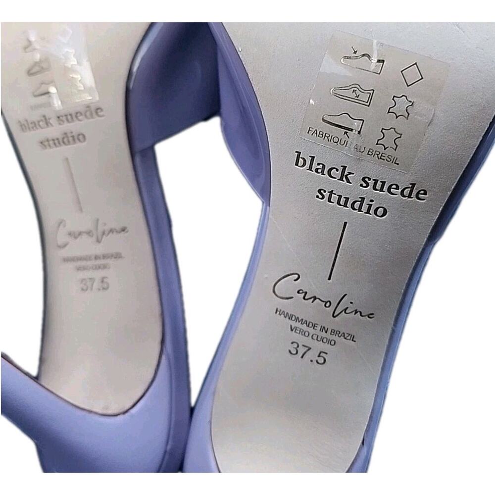 Black Suede Studios Bella Heel Clear Lavender Excellent Condition!! Size 37.5/7 - Picture 8 of 9